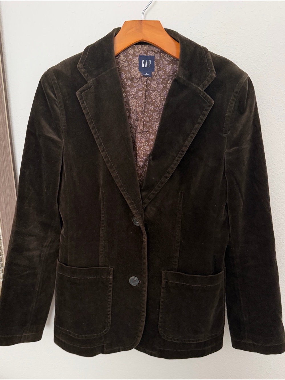 GAP Y2K Velvet Blazer Jacket